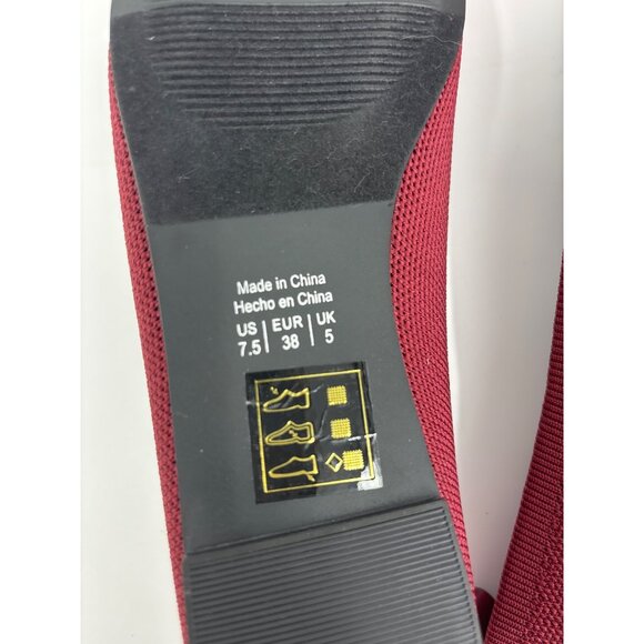 41 Hawthorn Textile Stretch Bow Ballet Flat Shoe Burgundy Red Size 7.5 NWOB - Picture 7 of 7